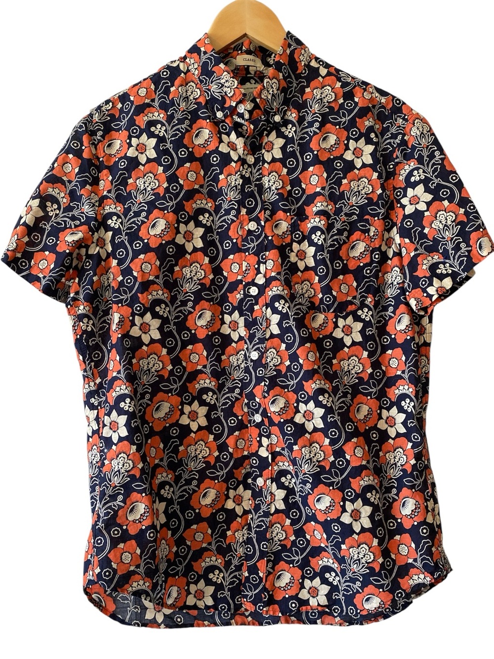 J CREW Short Sleeve Floral Button Down